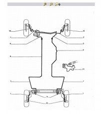 Genuine OE Peugeot 205 1.9 GTI original brake line