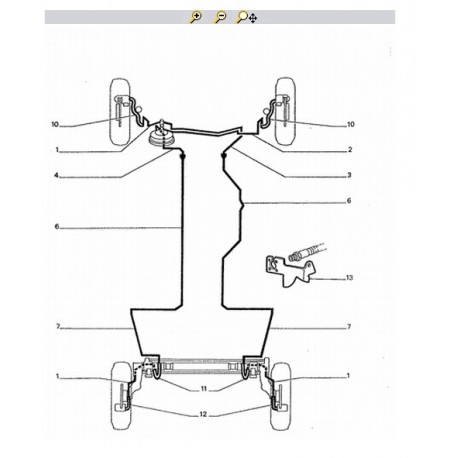Genuine OE Peugeot 205 1.9 GTI original brake line