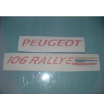 Peugeot 106 Rallye Tailgate Decals