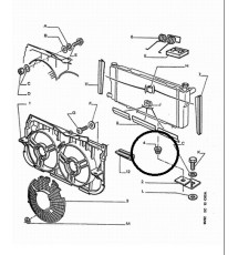 Genuine OE Peugeot 205 radiator lower mount rubber (1)