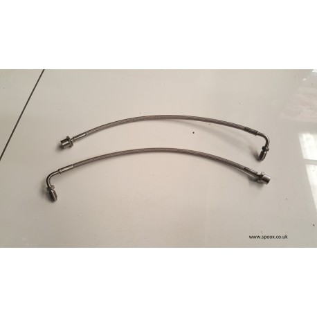 Spoox Custom Peugeot 106 / Saxo Brembo 4 Pot S/S Front Brake Hoses (PAIR)
