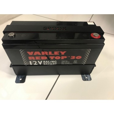 Spoox Motorsport Varley Red Top 30 Alloy Battery Tray (Black) 