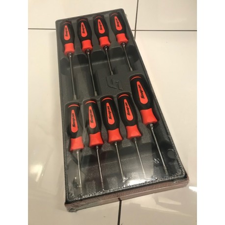 Snap On 9 Piece Torx Instinct Soft Grip Orange Screwdriver Set - SGDTX90BO