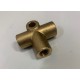 Female Brass T Piece 3/8UNF