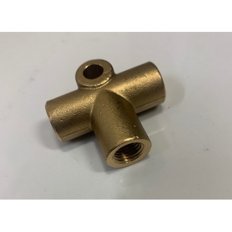 Female Brass T Piece 3/8UNF