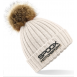 Team Spoox Motorsport Cream Pom Pom Beanie Hat