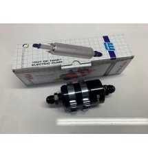 Sytec Black Bullet Fuel Filter -6 JIC In & Out (Stainless Steel Element) - 132 micron