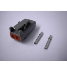 2 Way DTM Plug Connector (MALE)