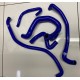 S.R.D Peugeot 205 / 309 GTI Full Silicone Oil Breather / Filler Hose Kit - BLUE