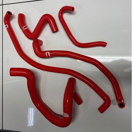 Spoox Racing Developments Peugeot 205 / 309 GTI Full Silicone Oil Breather / Filler Hose Kit - RED