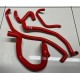 Spoox Racing Developments Peugeot 205 / 309 GTI Full Silicone Oil Breather / Filler Hose Kit - RED