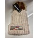 S.R.D Chunky Beige Beanie Pom Pom Hat 2022