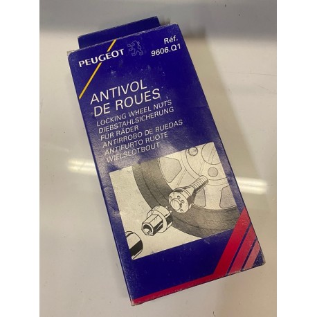 Genuine O/E Peugeot 205 GTI locking wheel bolt set - 9606.Q1