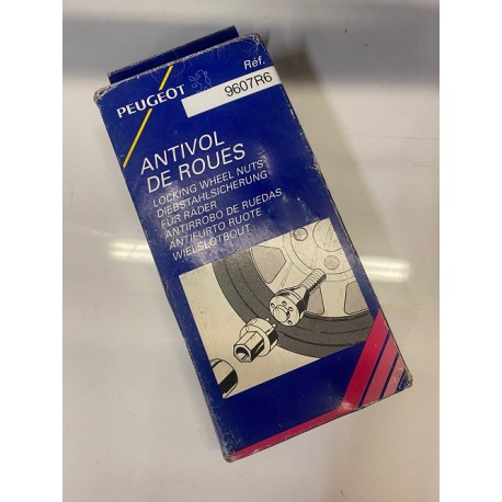 Genuine O/E Peugeot 205 GTI locking wheel bolt set - 9607.R6