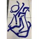 1991 Onwards Peugeot 205 GTI 8 Valve Silicone Coolant Hose Kit - BLUE - No Factory Oil Cooler
