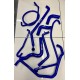 1991 Onwards Peugeot 205 GTI 8 Valve Silicone Coolant Hose Kit - BLUE - No Factory Oil Cooler