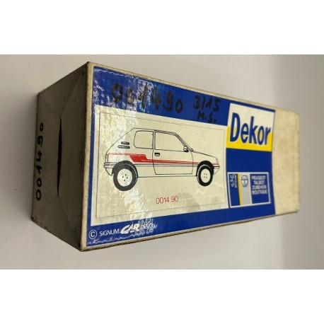 Genuine OE Peugeot 205 3 door red stripe decal kit - 0014.90