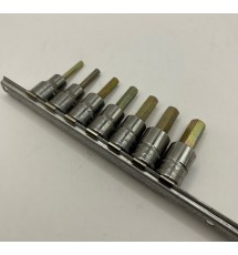 Snap On 1/4" 7 Piece Drive Metric Ball Hex Bit Socket Set