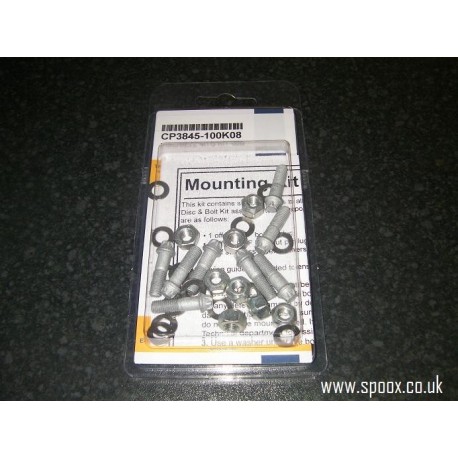 AP Racing Disc To Bell Mounting Bolt Kit (0.25" X 0.875", 8 Bolts)