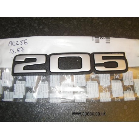Brand New Genuine O/E Peugeot '205' tailgate badge - 8660.48