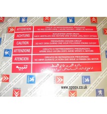 Genuine O/E Peugeot 205 Offside Headlamp Panel Sticker