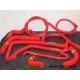 Pre 1991 Peugeot 205 GTI 8 Valve Silicone Coolant Hose Kit - ORANGE